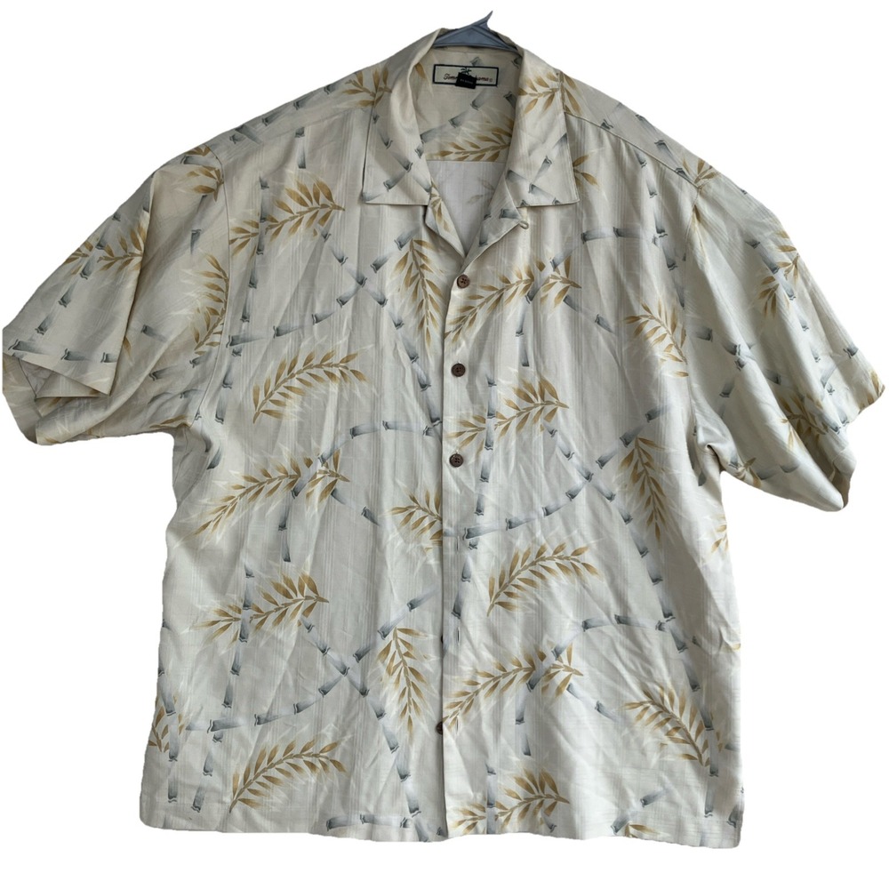 Tommy Bahama Men's Sz L Hawaiian 100% Silk Island Casual Naples Golf